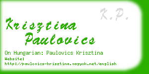 krisztina paulovics business card